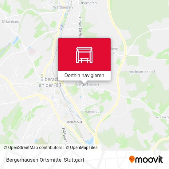 Bergerhausen Ortsmitte Karte