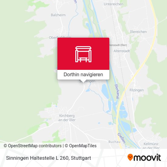 Sinningen Haltestelle L 260 Karte