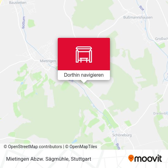 Mietingen Abzw. Sägmühle Karte