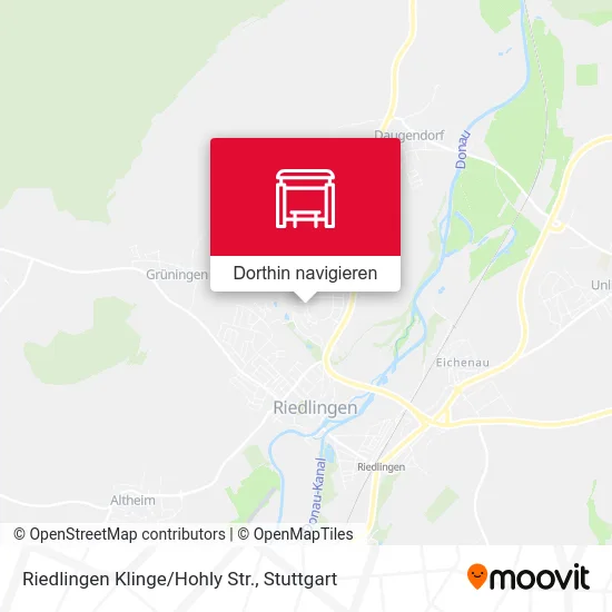 Riedlingen Klinge/Hohly Str. Karte