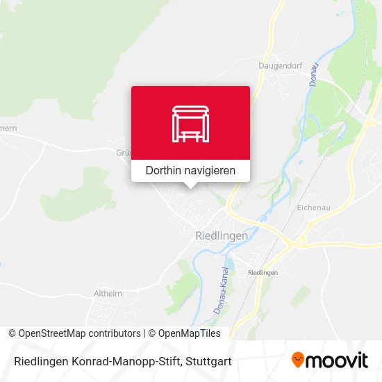 Riedlingen Konrad-Manopp-Stift Karte