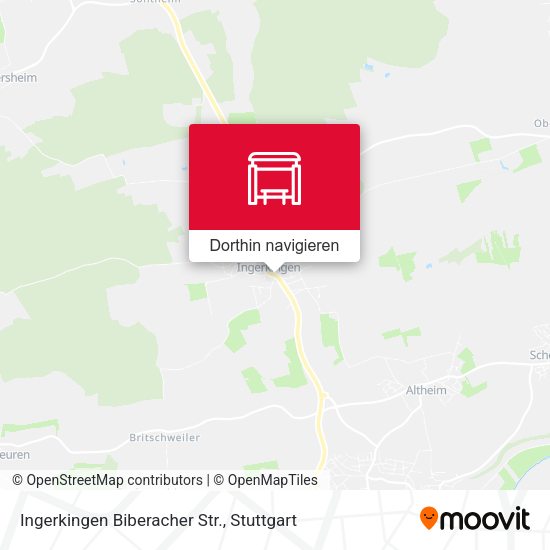 Ingerkingen Biberacher Str. Karte