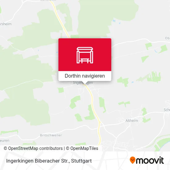 Ingerkingen Biberacher Str. Karte