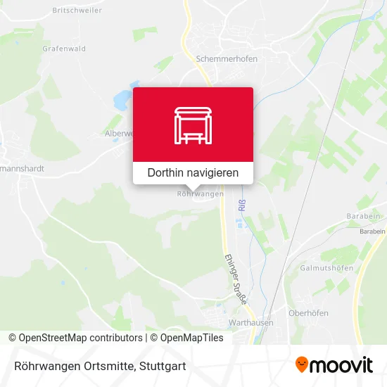 Röhrwangen Ortsmitte Karte