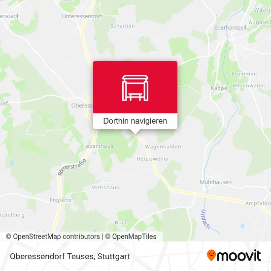Oberessendorf Teuses Karte