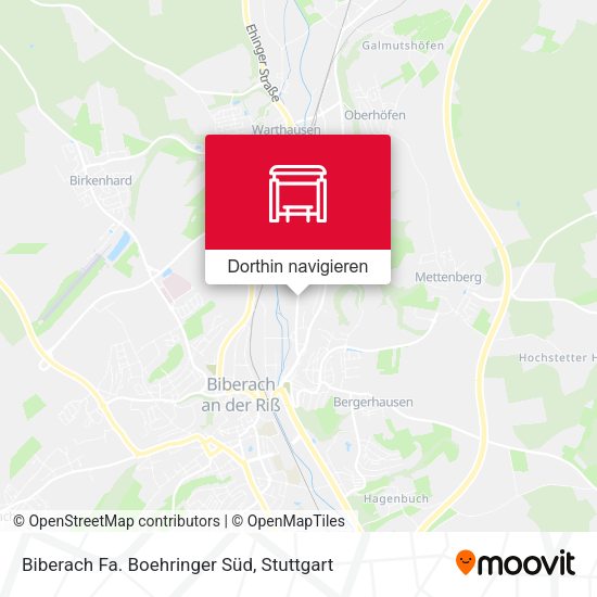 Biberach Fa. Boehringer Süd Karte