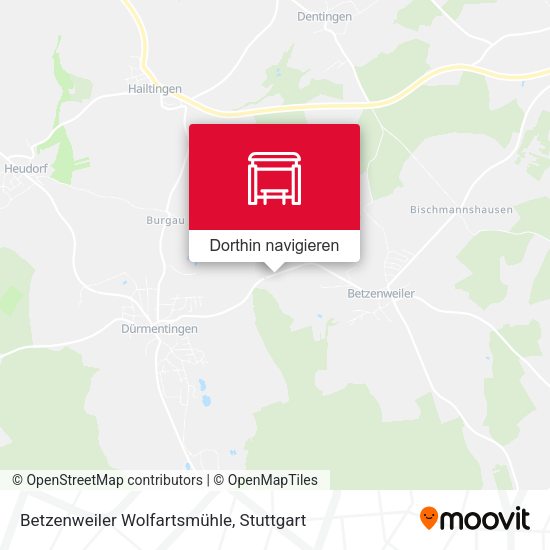 Betzenweiler Wolfartsmühle Karte