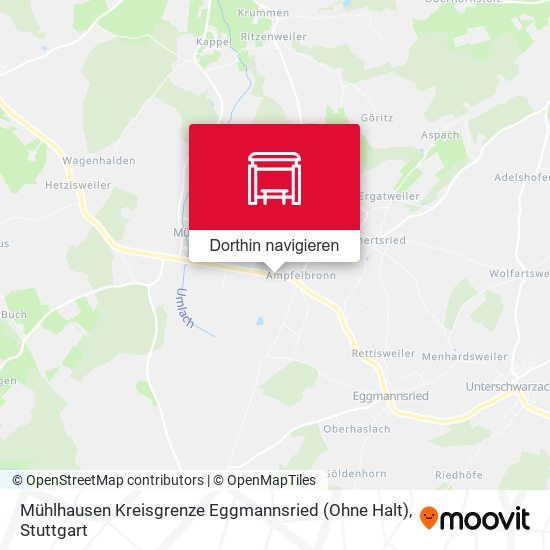 Mühlhausen Kreisgrenze Eggmannsried (Ohne Halt) Karte