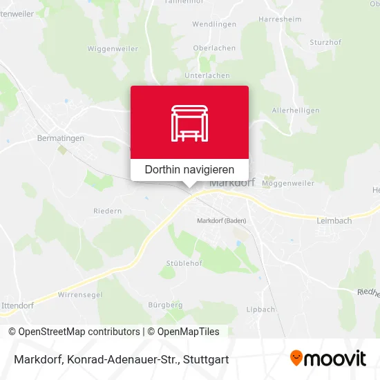 Markdorf, Konrad-Adenauer-Str. Karte