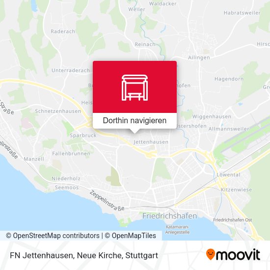 FN Jettenhausen, Neue Kirche Karte