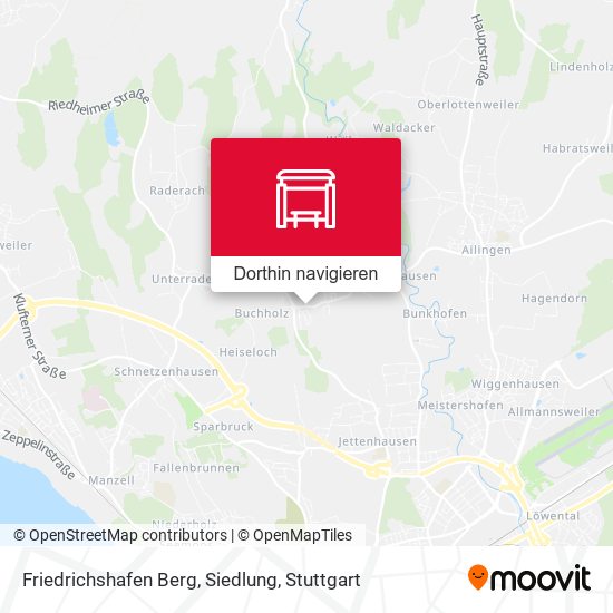 Friedrichshafen Berg, Siedlung Karte