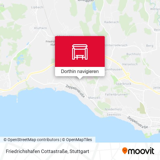 Friedrichshafen Cottastraße Karte