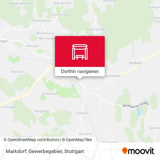 Markdorf, Gewerbegebiet Karte