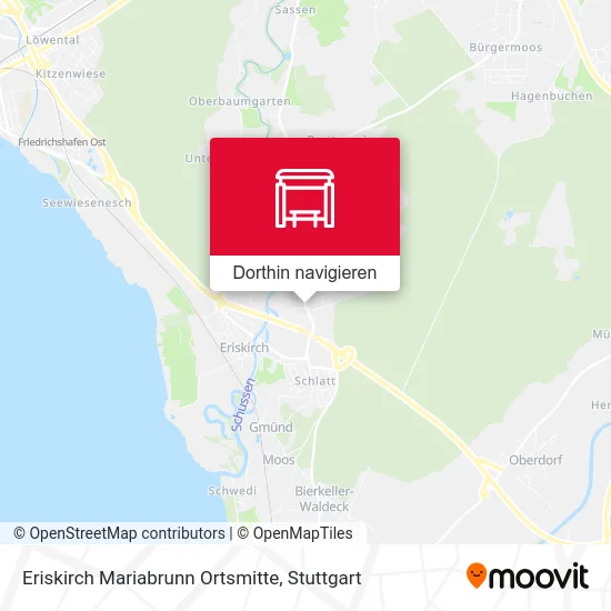 Eriskirch Mariabrunn Ortsmitte Karte