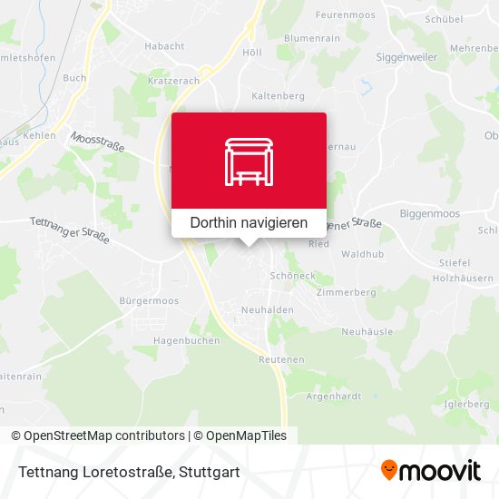 Tettnang Loretostraße Karte