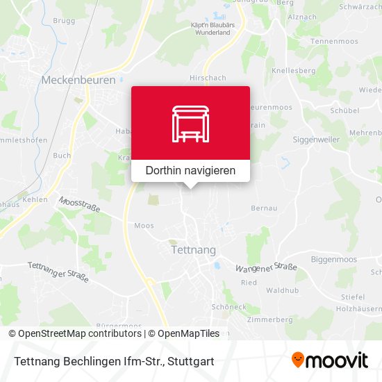 Tettnang Bechlingen Ifm-Str. Karte