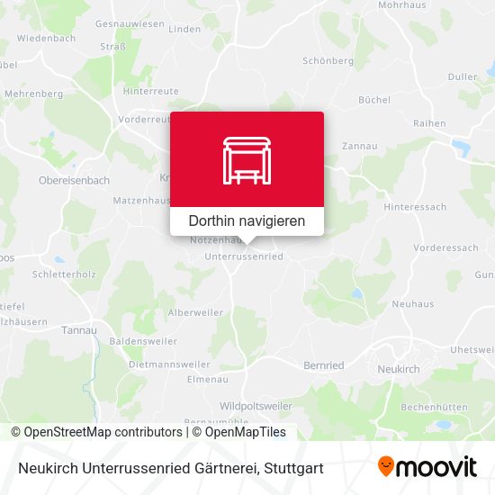 Neukirch Unterrussenried Gärtnerei Karte