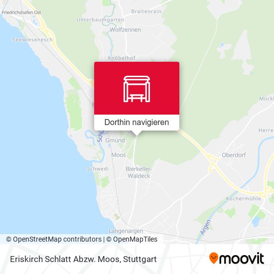 Eriskirch Schlatt Abzw. Moos Karte