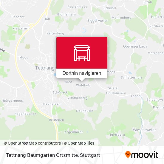 Tettnang Baumgarten Ortsmitte Karte