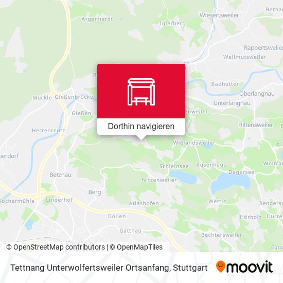 Tettnang Unterwolfertsweiler Ortsanfang Karte