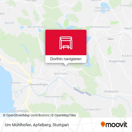 Um Mühlhofen, Apfelberg Karte