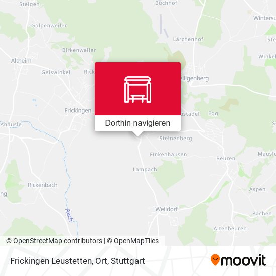 Frickingen Leustetten, Ort Karte