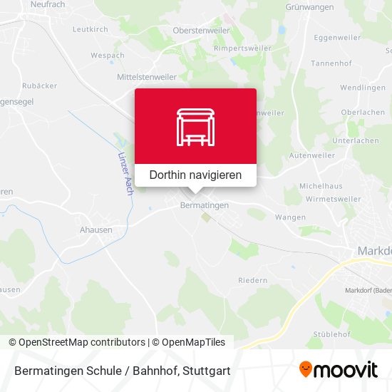Bermatingen Schule / Bahnhof Karte