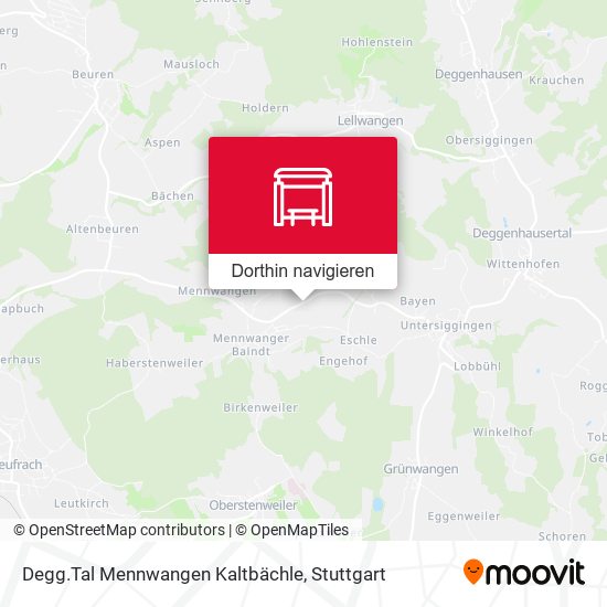 Degg.Tal Mennwangen Kaltbächle Karte