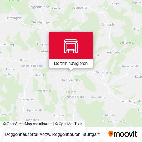 Deggenhausertal Abzw. Roggenbeuren Karte