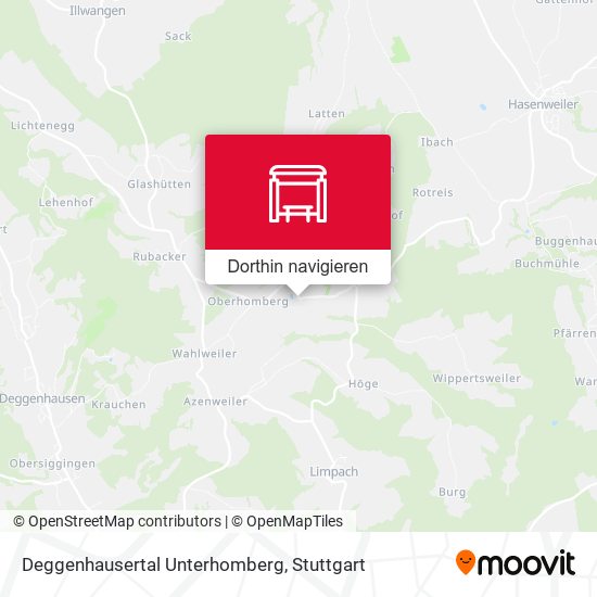 Deggenhausertal Unterhomberg Karte