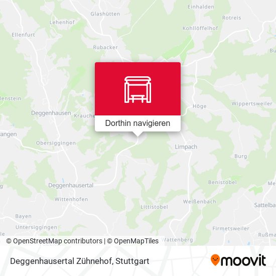 Deggenhausertal Zühnehof Karte