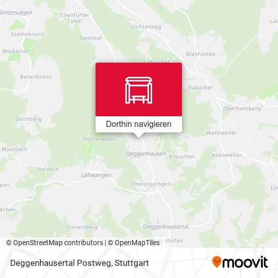 Deggenhausertal  Postweg Karte