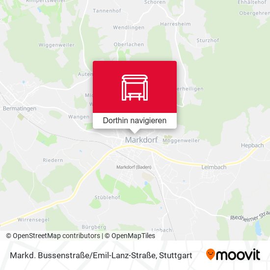 Markd. Bussenstraße / Emil-Lanz-Straße Karte