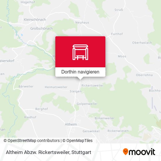 Altheim Abzw. Rickertsweiler Karte