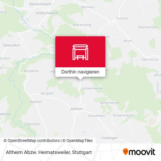 Altheim Abzw. Heimatsweiler Karte