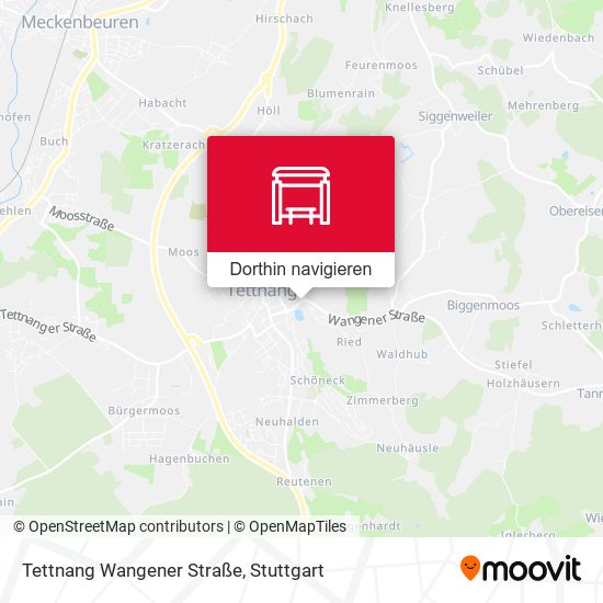 Tettnang Wangener Straße Karte