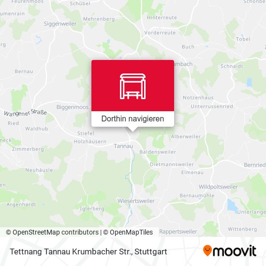 Tettnang Tannau Krumbacher Str. Karte