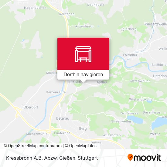 Kressbronn A.B. Abzw. Gießen Karte