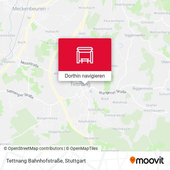Tettnang Bahnhofstraße Karte