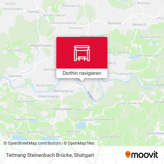 Tettnang Steinenbach Brücke Karte