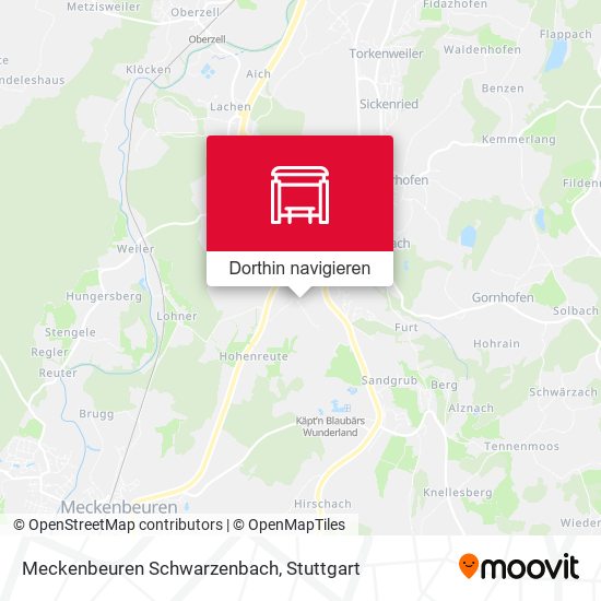 Meckenbeuren Schwarzenbach Karte