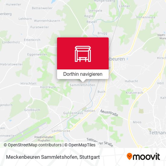 Meckenbeuren Sammletshofen Karte