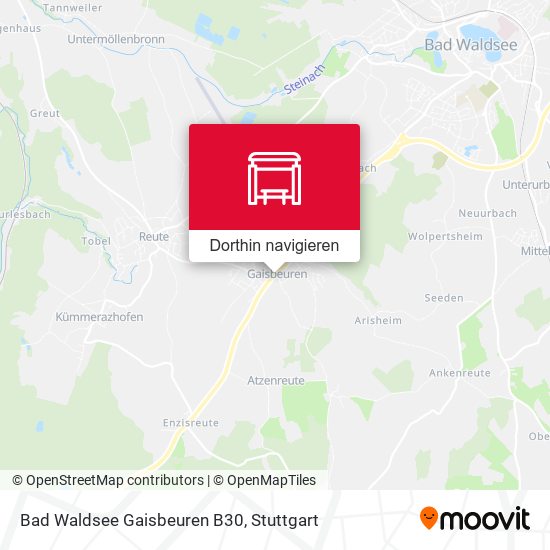 Bad Waldsee Gaisbeuren B30 Karte