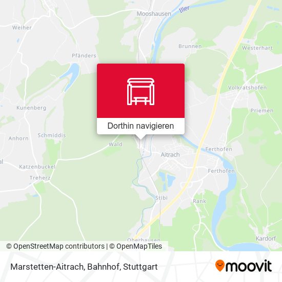 Marstetten-Aitrach, Bahnhof Karte