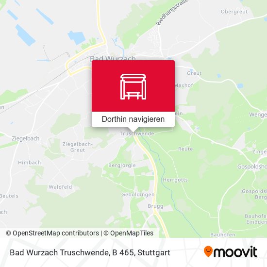 Bad Wurzach Truschwende, B 465 Karte
