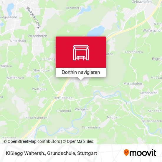 Kißlegg Waltersh., Grundschule Karte