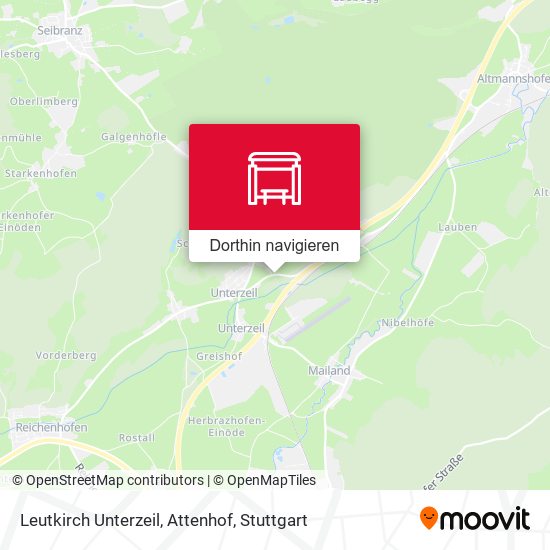 Leutkirch Unterzeil, Attenhof Karte