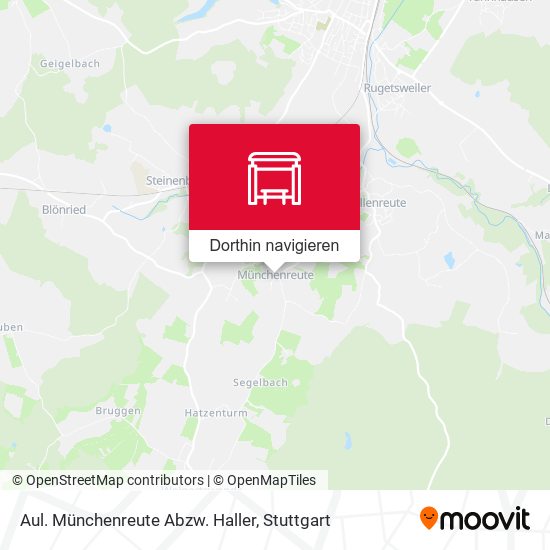 Aul. Münchenreute Abzw. Haller Karte
