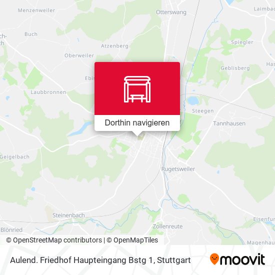 Aulend. Friedhof Haupteingang Bstg 1 Karte