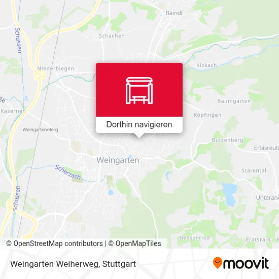 Weingarten Weiherweg Karte